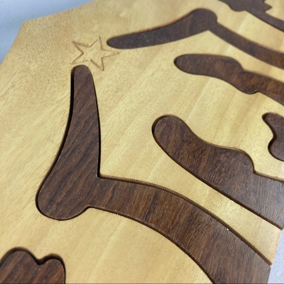 Wooden nativity puzzle decor handmade wood carving - Picture 5 of 8